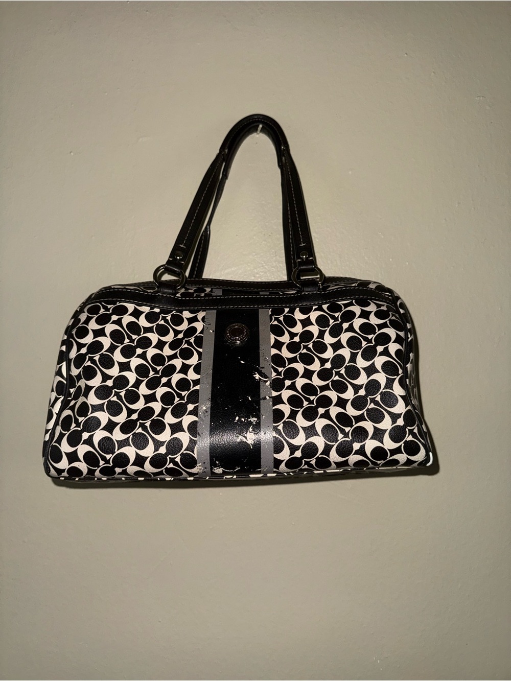 Coach Black and White Patterned Women’s Tote Bag